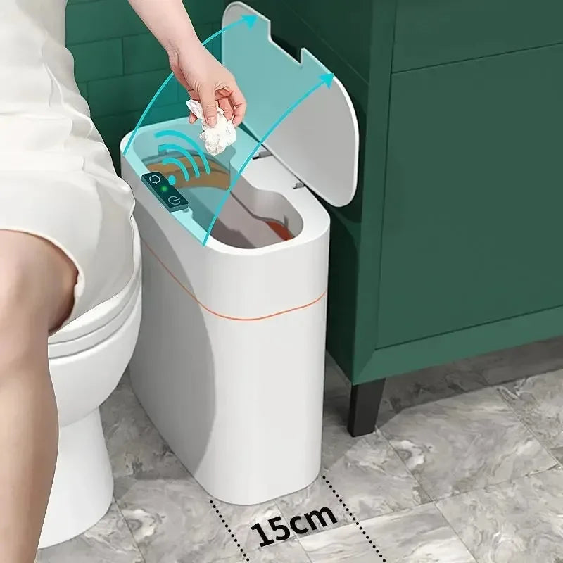 Smart trash can side view